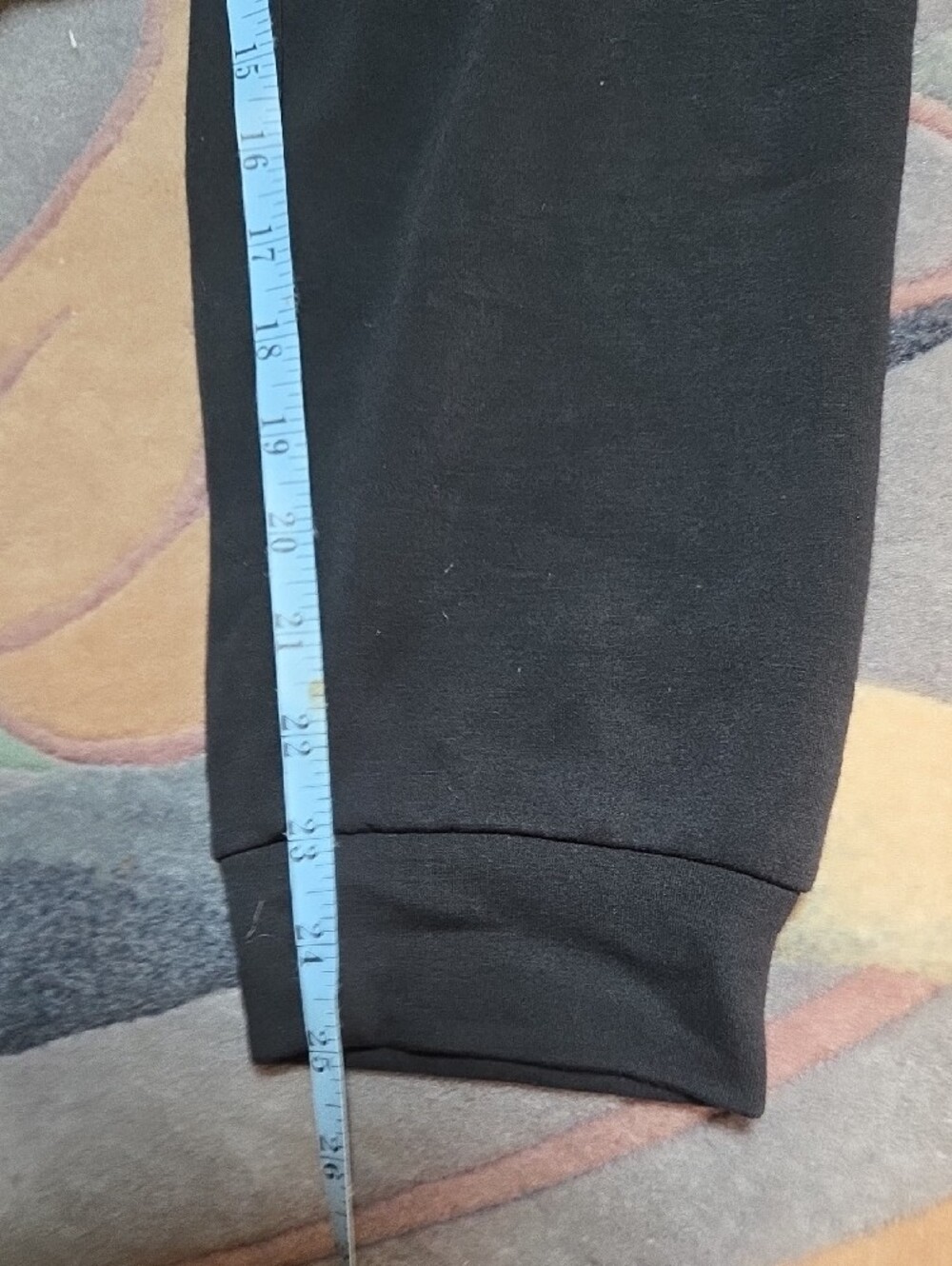 Classic Black Women's Jogger Pants with Drawstring Waist - Picture 3 of 5